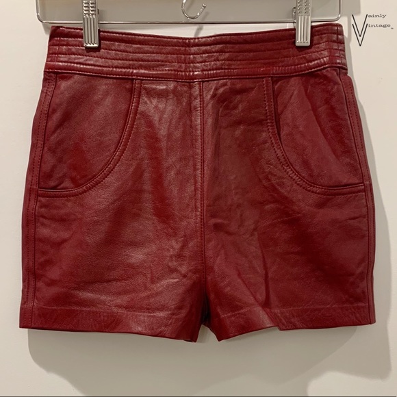 KNT Pants - KNT by Kova & T Leather High waisted shorts